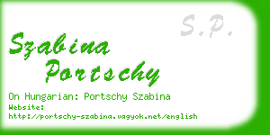 szabina portschy business card